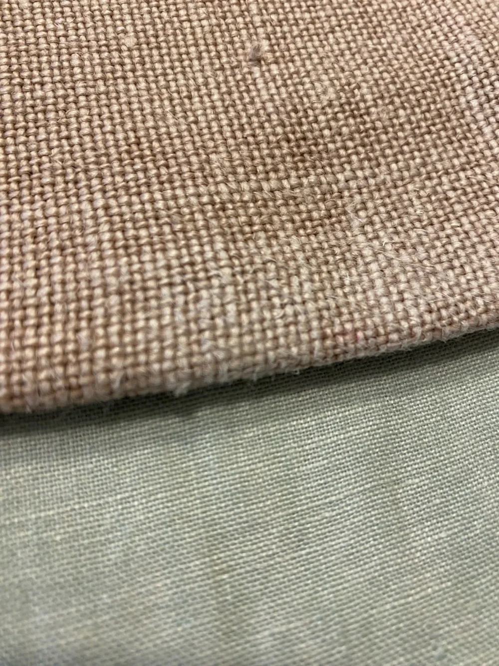 Pottery Barn Masters of Linen tan pink Belgian linen lumbar pillow cover